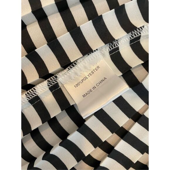 Courage B black and white stripe aline skirt small - Picture 7 of 8